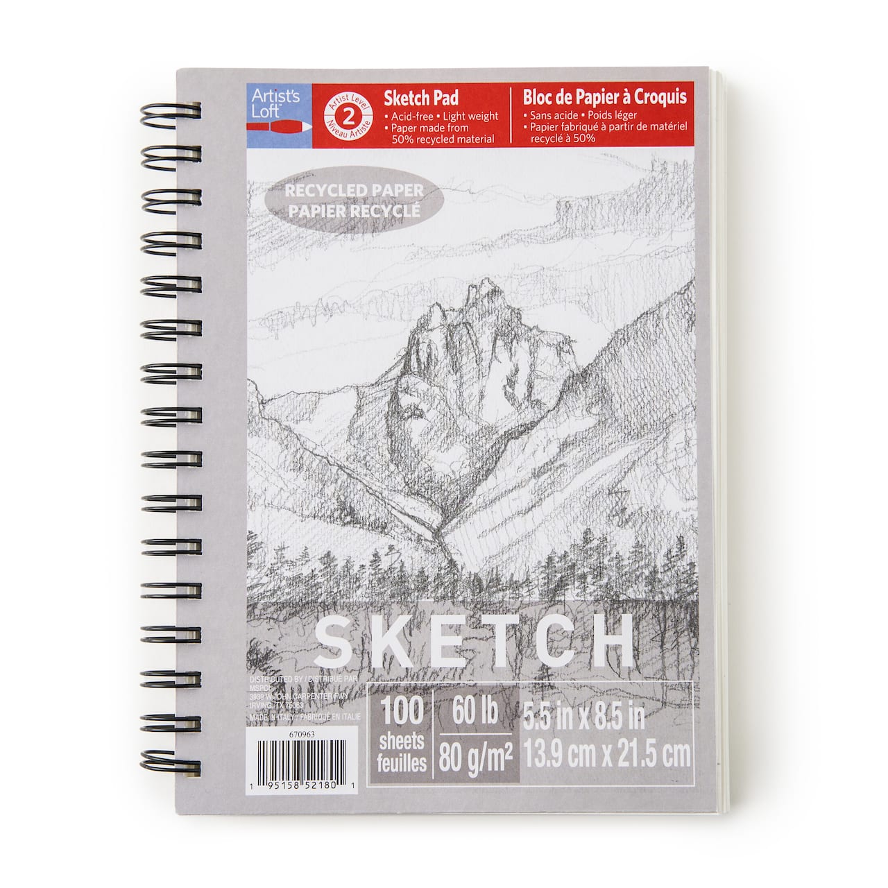 Recycled Sketch Paper Pad by Artist's Loft™